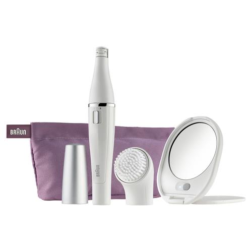 BRAUN Epilatore viso Braun 830 Face Premium Edition + spazzola, specchio illuminato e pochette